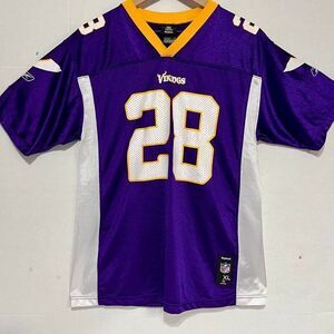 Team Apparel Minnesota Vikings Adrian Peterson Jersey   Boys Size XL (18-20)
